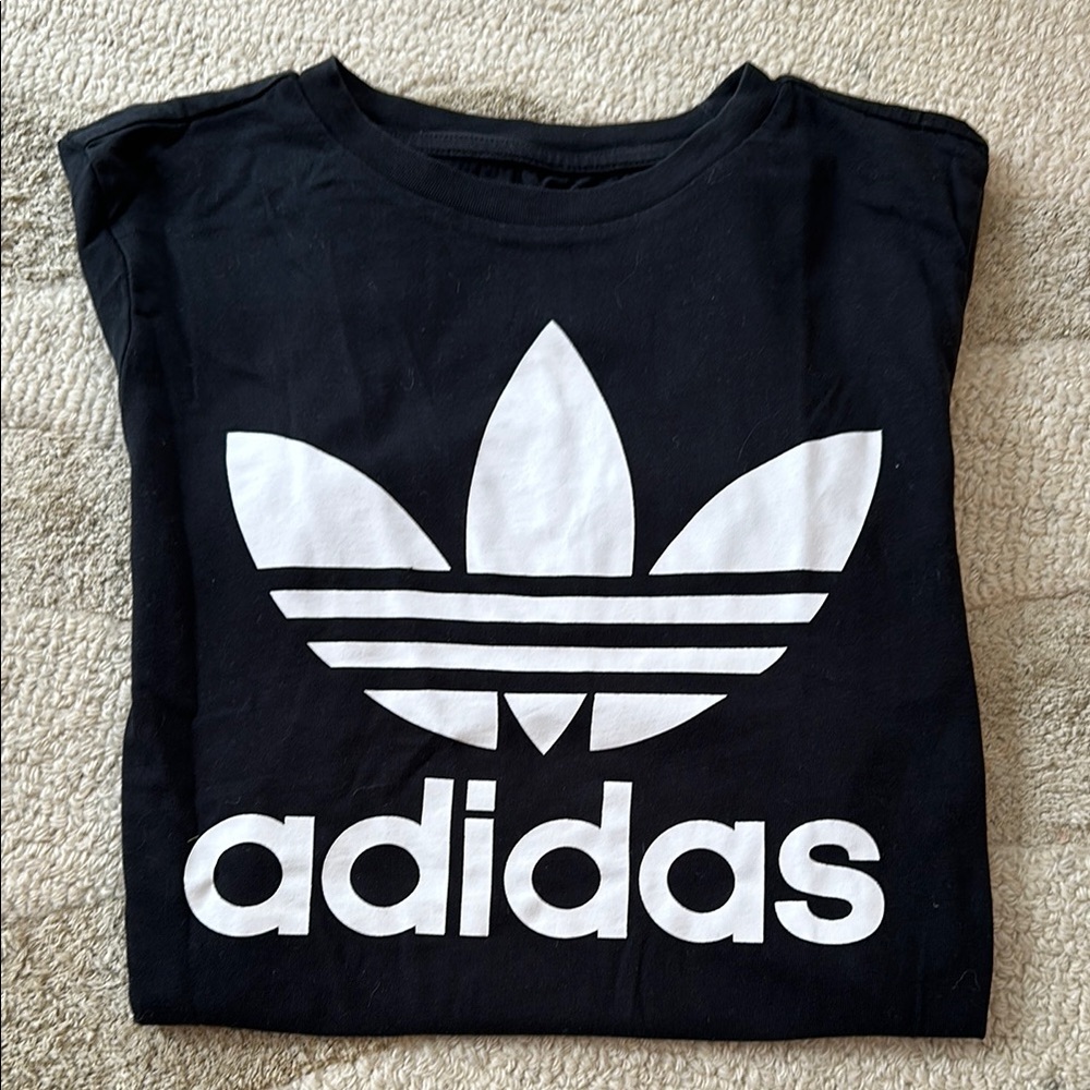 Adidas Black and White Logo T-Shirt
